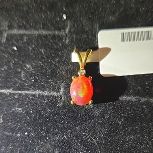 New Ethiopian Red Opal Pendant